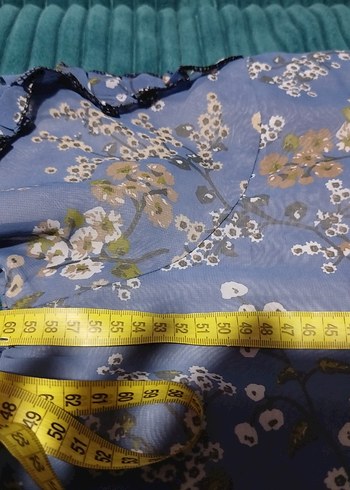 Mavi şifon tunik özel dikimdir birkere giydim - Görsel 3