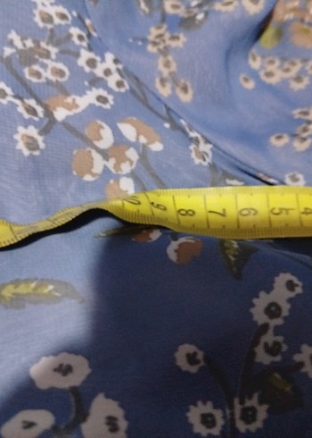 Mavi şifon tunik özel dikimdir birkere giydim - Görsel 4