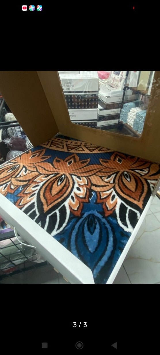 Koyu Mavi Batik Desenli Yatak Örtüsü merinos deseni - Görsel 2