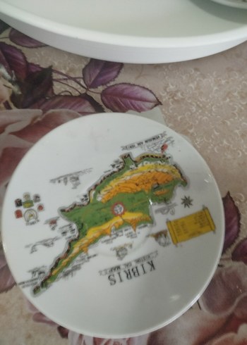 Beyaz Desenli 9 kisilik  Fincan ve Tabak Seti - Görsel 2