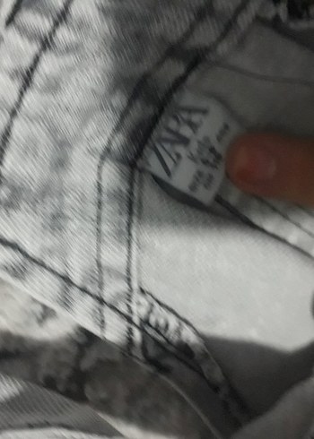 Kız Çocuk Gri Denim Nakışlı Elbise - Görsel 4