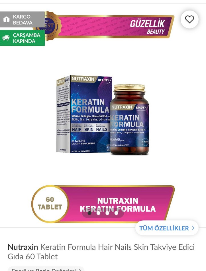 Nutraxin Keratin Formül - Görsel 2