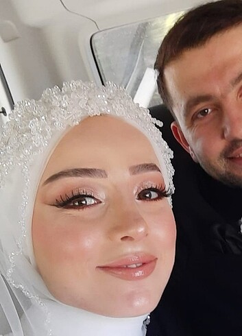 Oleg Cassini Gelin başı aksesuarı şeffaf kristal boncuk