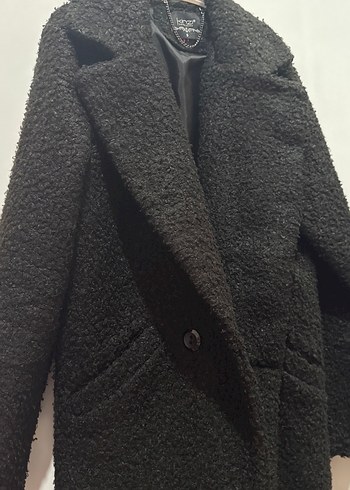 Siyah Midi Kadın Kaban - Görsel 3