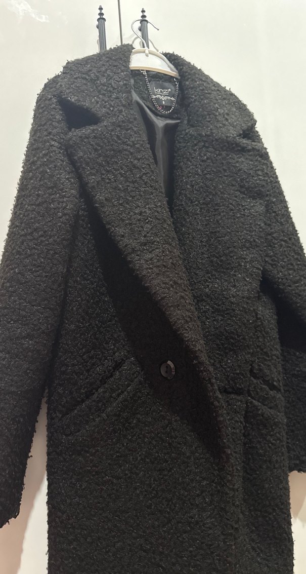 Siyah Midi Kadın Kaban - Görsel 3