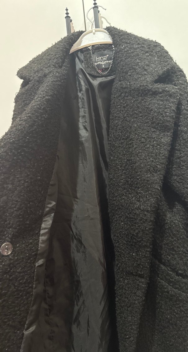 Siyah Midi Kadın Kaban - Görsel 2