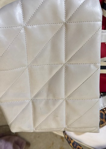 Bej Deri Kadın Çanta Fermuarlı - Görsel 3