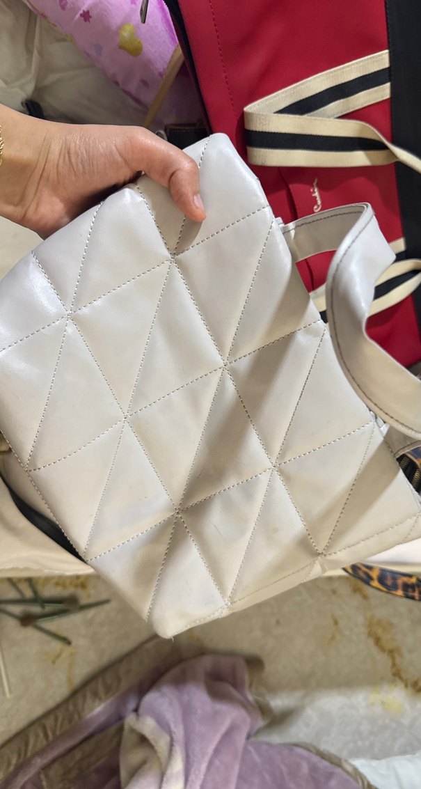 Bej Deri Kadın Çanta Fermuarlı - Görsel 2