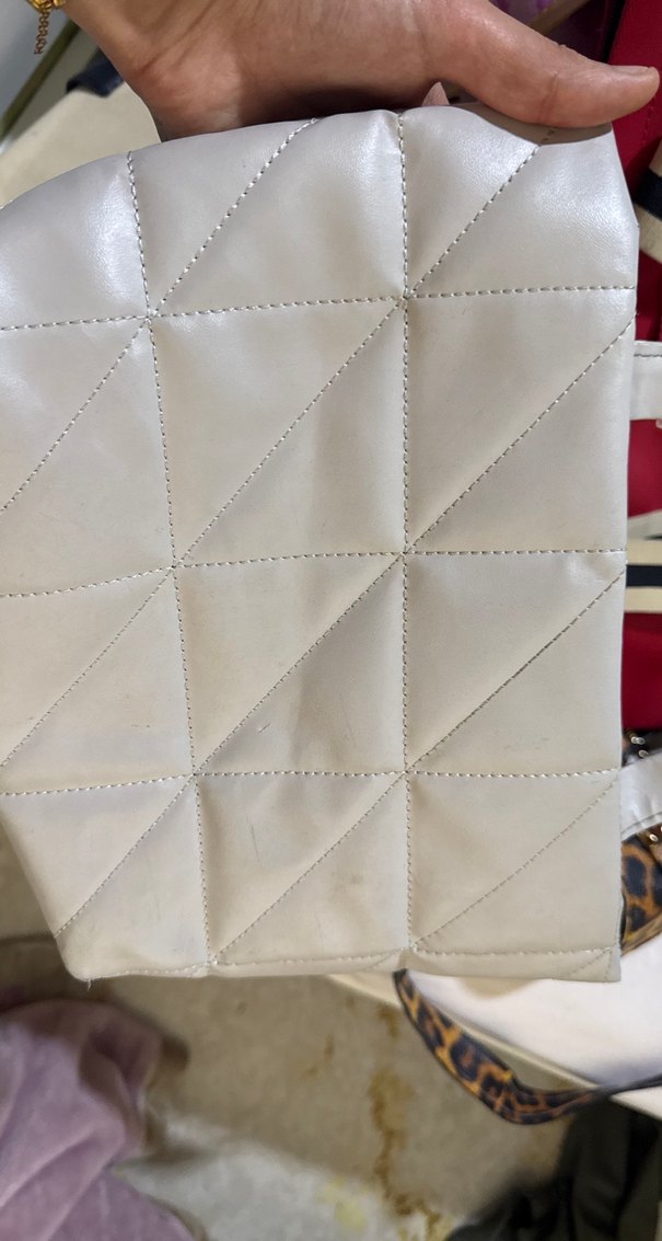 Bej Deri Kadın Çanta Fermuarlı - Görsel 3