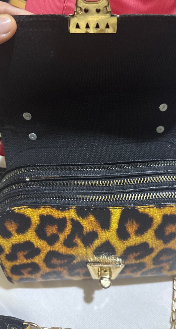 Sarı Yılan Derisi Desenli Kadın Deri Çanta - Görsel 2