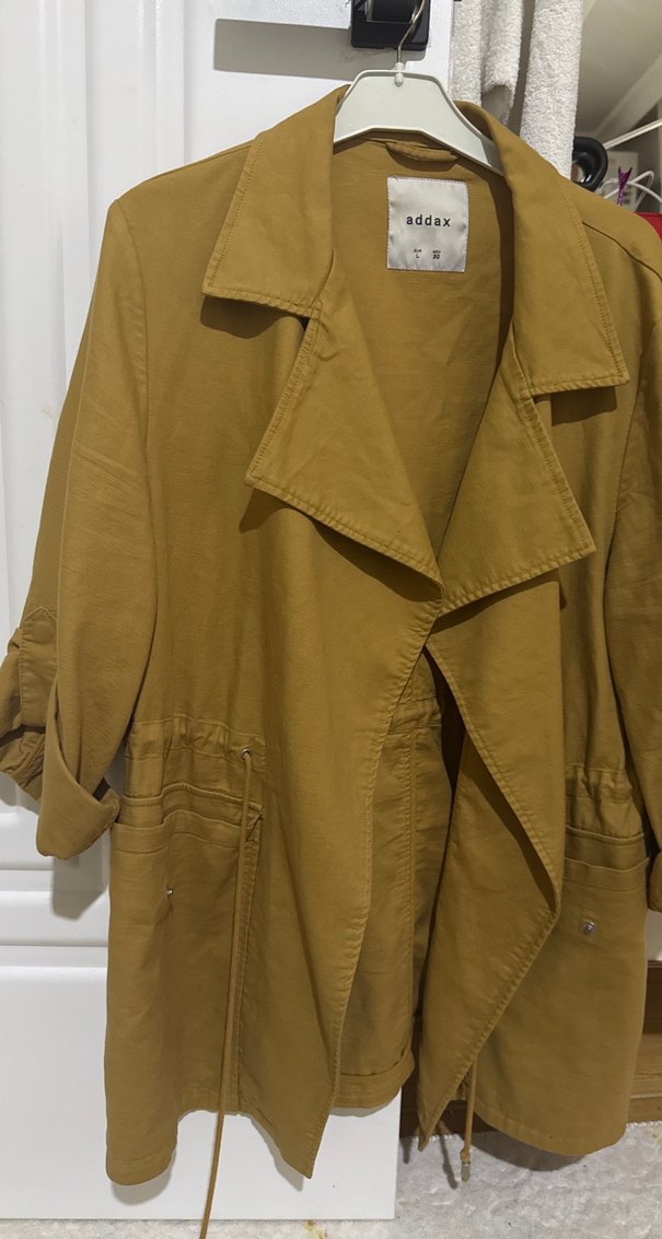 Addax Bej Kadın Midi Keten Ceket - Görsel 2