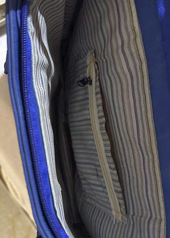 Mavi Süet Tokalı Kadın Çanta - Görsel 2