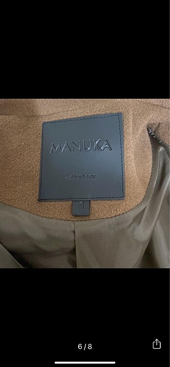m Beden kahverengi Renk Manuka Kaşe Kaban