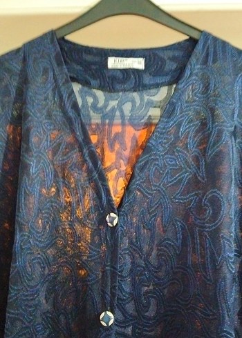 Kadın Lacivert Uzun Bohem Kolsuz Elbise - Görsel 3