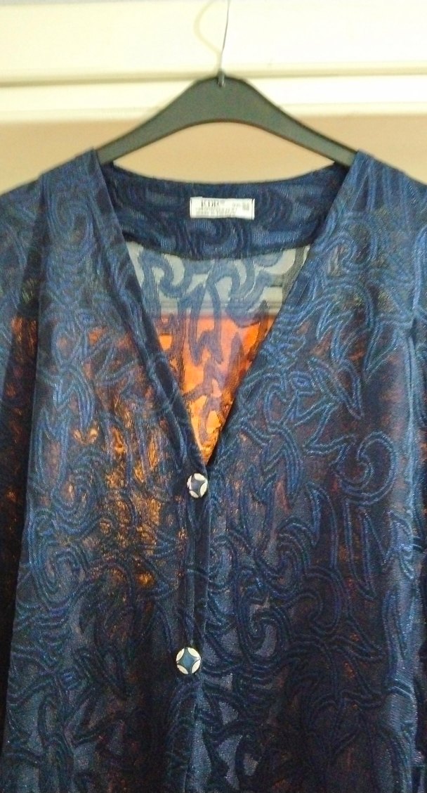 Kadın Lacivert Uzun Bohem Kolsuz Elbise - Görsel 3