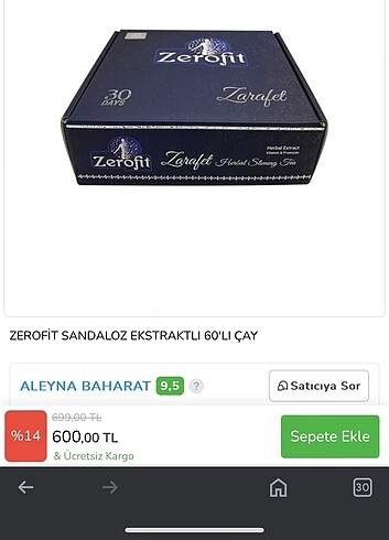  Beden ZEROFİT ZAYIFLAMA VE TOK TUTMA ÇAYI