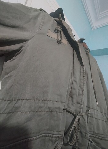 m Beden haki Renk Bershka haki mont
