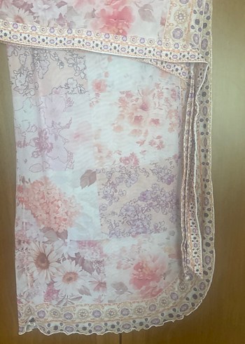 Dantel Detaylı Pembe Bohem Mayo - Görsel 6