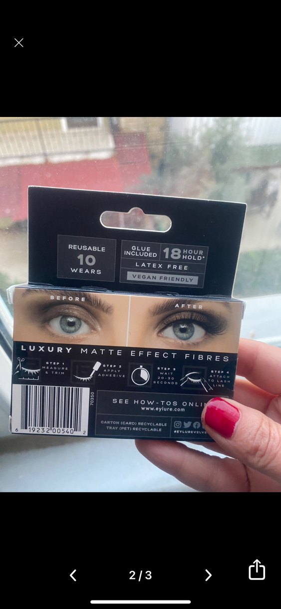 Eylure Luxe Velvet Noir Siyah Takma Kirpik - Görsel 2