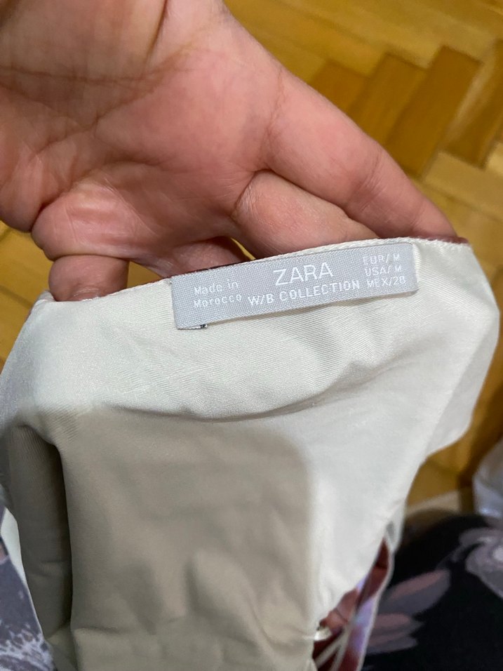 Kadın Kahverengi Batik Desenli Drapeli Mayo - Görsel 4