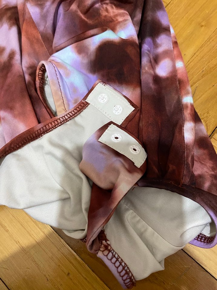 Kadın Kahverengi Batik Desenli Drapeli Mayo - Görsel 2