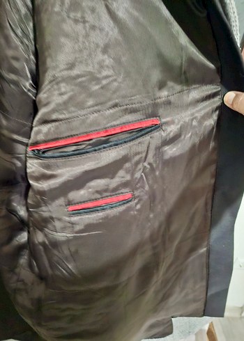 Boss marka Erkek Gri Düğmeli Keten Kaban - Görsel 6