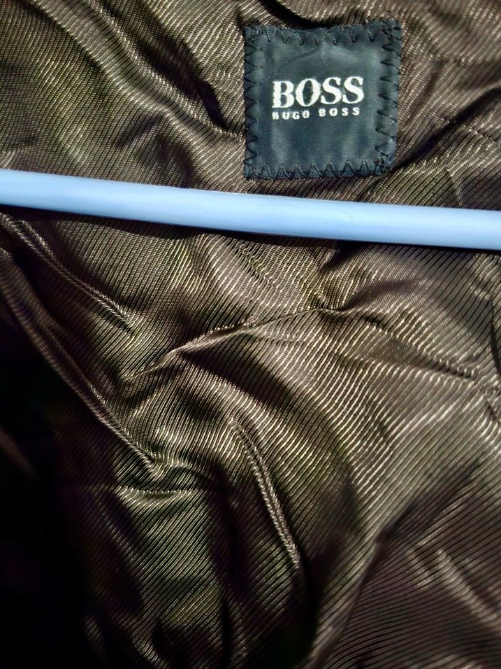 Boss marka Erkek Gri Düğmeli Keten Kaban - Görsel 5