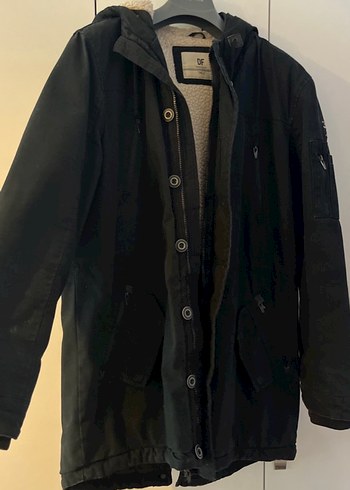 Düğmeli Siyah Erkek Streetwear Mont - Görsel 3