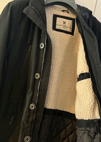 Düğmeli Siyah Erkek Streetwear Mont - Görsel 2