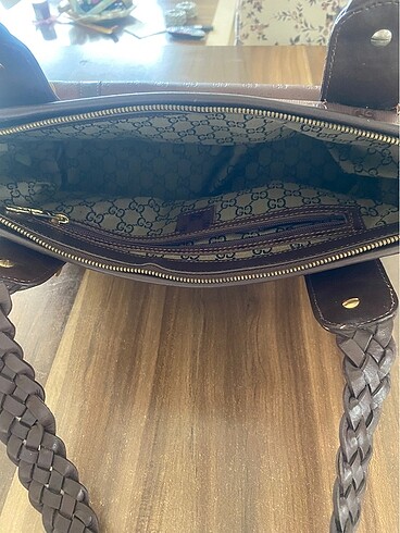 Beden kahverengi Renk Vintage Gucci yurtdışından alınma gerçek deri çanta
