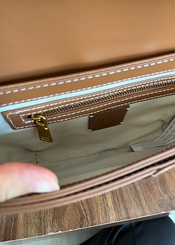 Kahverengi  Deri Kemer Detaylı Kadın Çanta - Görsel 4