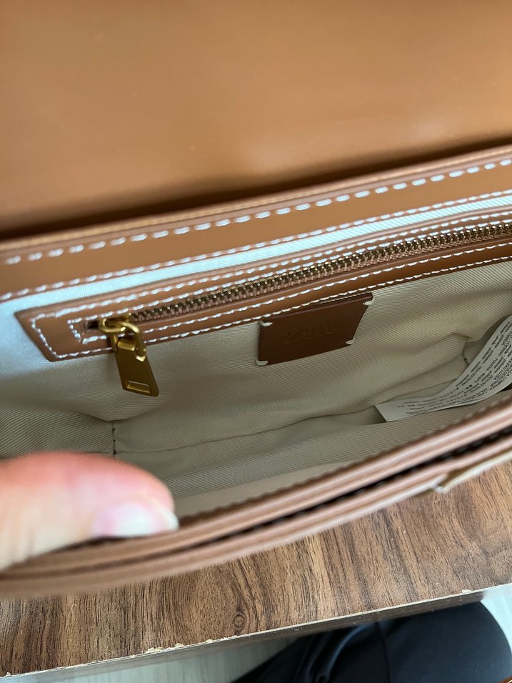 Kahverengi  Deri Kemer Detaylı Kadın Çanta - Görsel 4