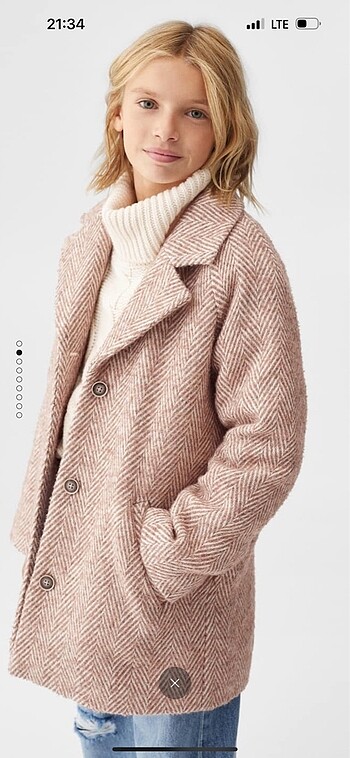 Mango kız çocuk kaban - Görsel 5