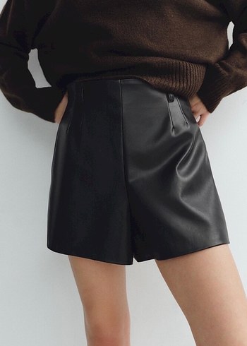 Zara deri şort S beden(Etiketli) - Görsel 4