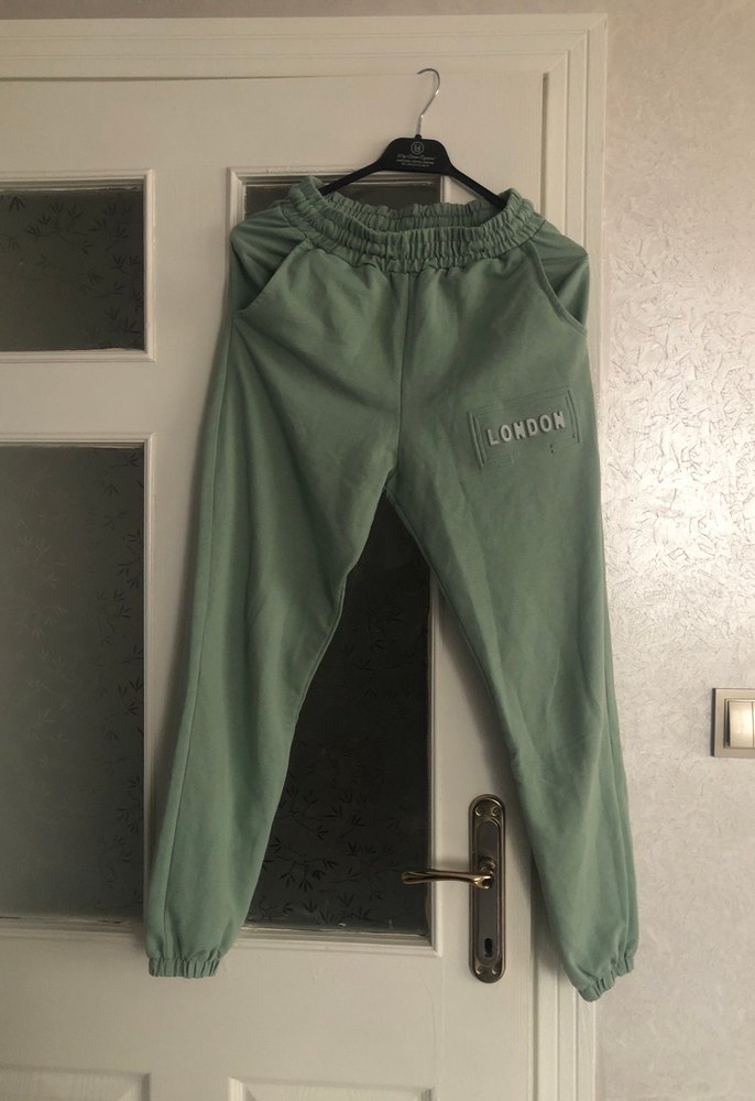 Yeşil Rahat Kesim Kadın Eşofman Altı - Görsel 2