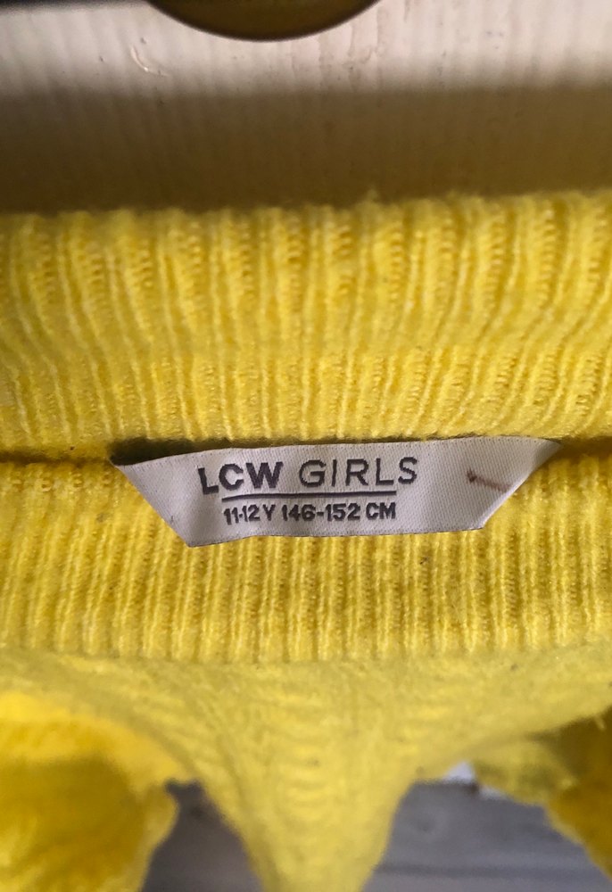 Sarı çocuk kazak - Görsel 2