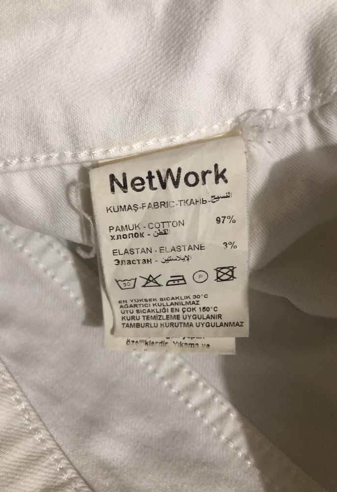 Erkek Beyaz Pamuk Pantolon Regular Fit - Görsel 3