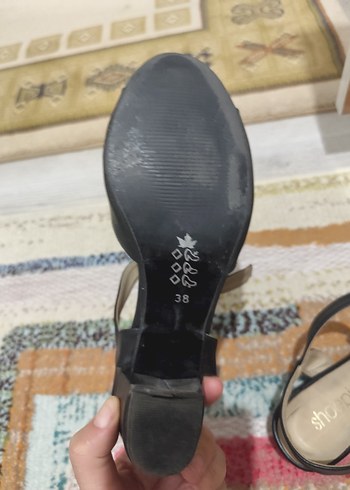 38 Beden siyah Renk Siyah Topuklu Kadın Sandalet