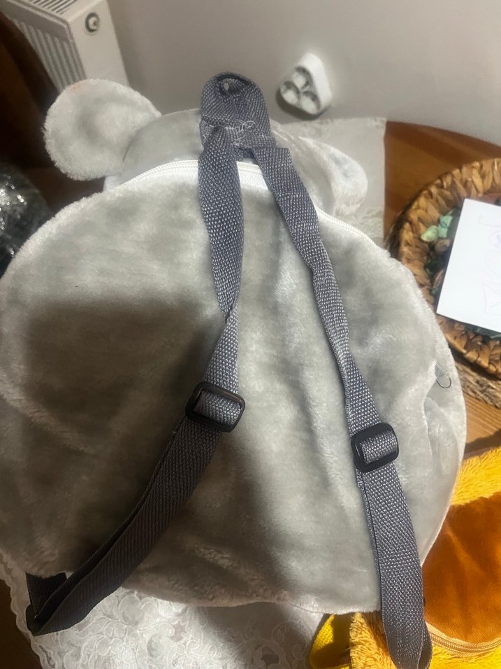 Gri Peluş çanta - Görsel 2