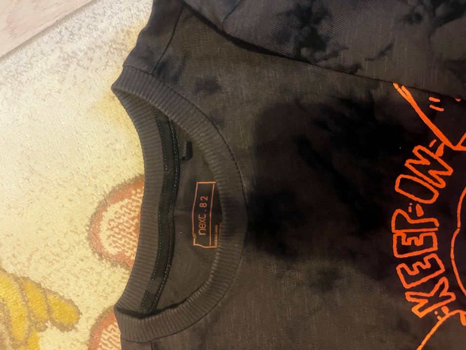 Siyah Baskılı erkek tshirt - Görsel 2