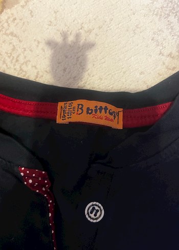 Düğmeli Siyah Erkek Çocuk Uzun Kollu Tişört - Görsel 2