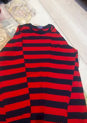 LC Waikiki Erkek Çocuk Kırmızı Siyah Çizgili Tişört - Görsel 2