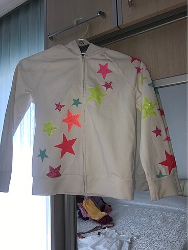 Benetton fermuarlı kapüşonlu sweatshirt