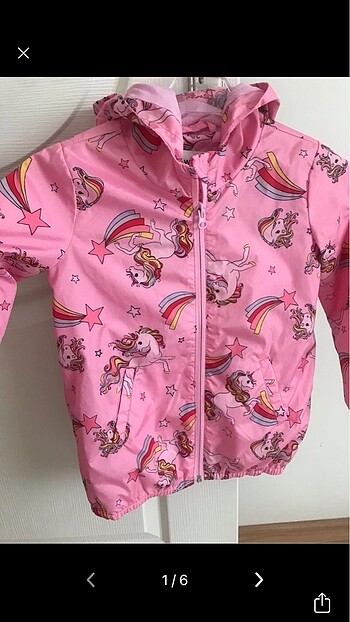 Unicorn kız çocuk yağmurluk