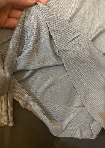 Gri Kadın Bisiklet Yaka Uzun Kollu Keten Kazak - Görsel 4