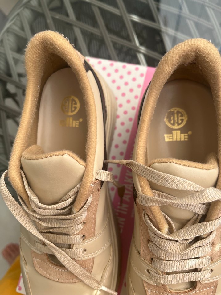 Bej Kadın Platform Spor Ayakkabı - Görsel 5