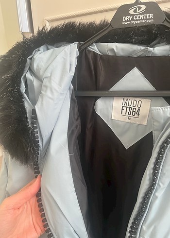 Siyah Kürklü Gri Kadın Kışlık Mont - Görsel 3