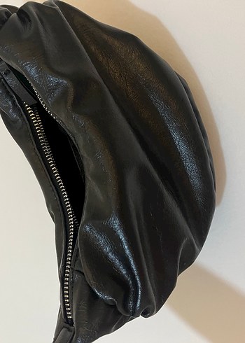 Siyah Deri Tokalı Kadın Çanta - Görsel 6