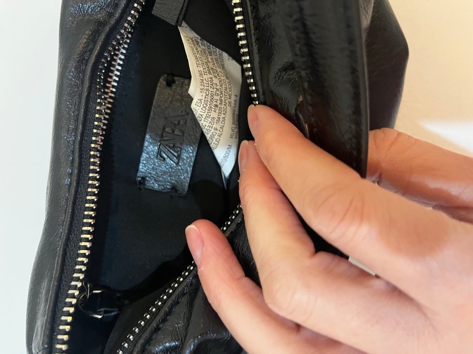 Siyah Deri Tokalı Kadın Çanta - Görsel 4