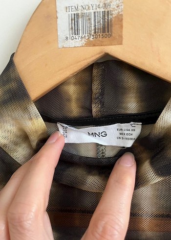 Kahverengi Transparan Uzun Kollu Balıkçı Yaka Bluz - Görsel 2